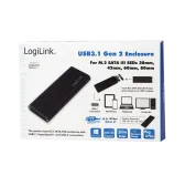 Boitier Externe USB 3.1 Type-C M.2 SATA LogiLink UA0314