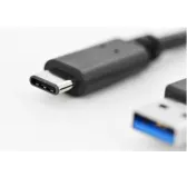 Cable USB 3.0 vers USB Type-C PD 3A Digitus Noir 1M 5Gbit/s