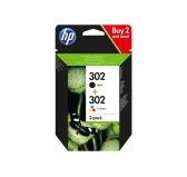 Pack Cartouche HP 302 Noir + Couleur X4D37AE