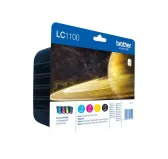 Pack Cartouche Brother LC1100 1 x Noir et 3 x Couleurs