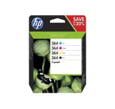 Cartouche HP 364 Combo 1x Noir + 3x Couleur N9J73AE