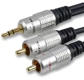 Cable Audio Jack 3.5mm vers 2 x RCA 0.75M Qualité Pro