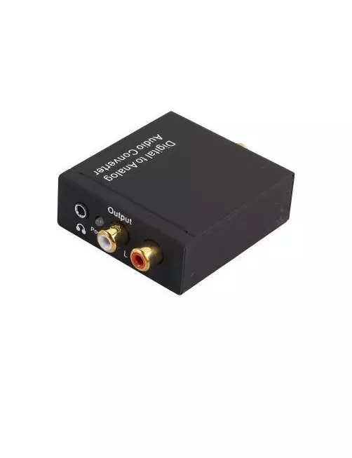Convertisseur audio Analogique vers numérique, RCA Jack 3,5 mm Jack vers  optique Toslink SPDIF coaxial Adaptateur audio avec câble optique pour  barre