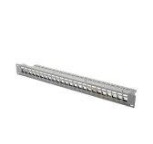 Panneau de Brassage Digitus 1U 19" 24 ports Keystone RJ45 C6 DN-91410