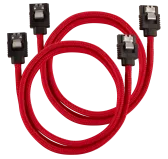 2x Câbles Corsair gainé Premium SATA 6Gbps 60 cm Rouge