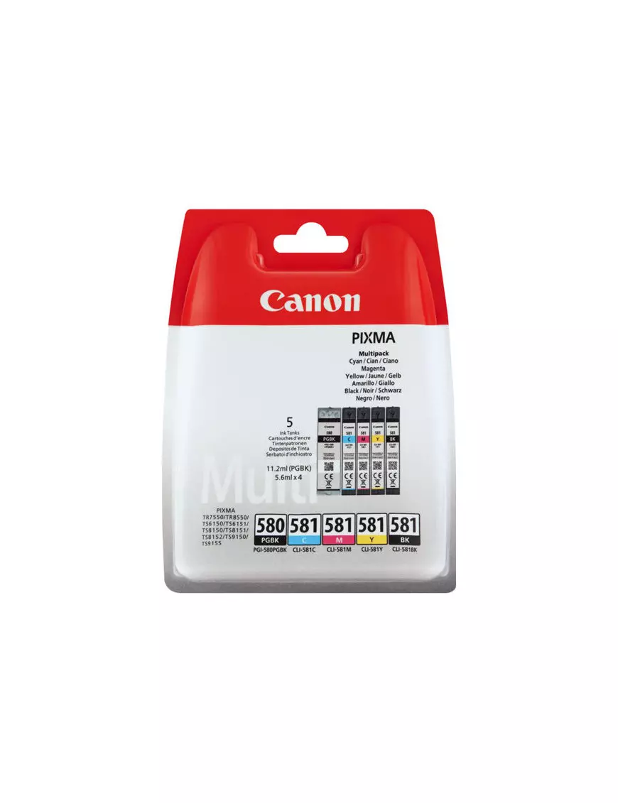 Cartouche Canon CLI-581 Pack 4 Cartouches CARTCLI581PACK - 1