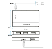 HUB Advance XPAND STARTER 4x USB 3.0 80cm