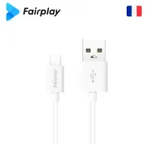 Cable USB vers Micro-USB 2.4A Fairplay SENECIO 1M Blanc