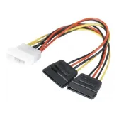 Adaptateur Alimentation MOLEX 4 PIN Male vers 2 x SATA Femelle