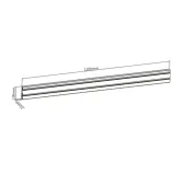 Kit Rail de fixation Slatwall Blanc KIMEX avec support à bras 1 Ecran