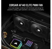 Ventilateur Corsair AF140 ELITE PWM 140 mm Noir