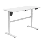 Bureau Kimex motorisé assis-debout Blanc 140x60cm H: 73-118cm