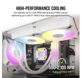 Ventilateur Corsair iCUE AF120 RGB ELITE 120 mm Blanc