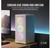 Boitier Corsair iCUE 2000D RGB Airflow Mini-ITX Blanc