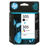 Cartouche HP 305 Noir + Couleur 6ZD17AE