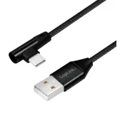 Cable USB 2.0 vers Type-C 3A LogiLink 1M Noir CU0138