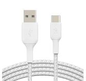 Cable USB vers Type-C 3A Belkin 15cm tressée Blanc