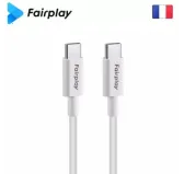 Cable USB Type-C vers Type-C PD 100W Fairplay HIMALYA 1M Blanc