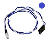 2x LED Bleu 5mm avec prise molex