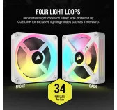 Ventilateur Corsair iCUE LINK QX120 RGB Triple Pack Blanc 120mm