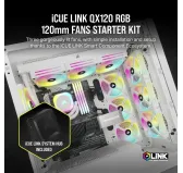 Ventilateur Corsair iCUE LINK QX120 RGB Triple Pack Blanc 120mm