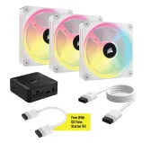 Ventilateur Corsair iCUE LINK QX120 RGB Triple Pack Blanc 120mm