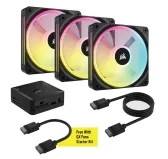 Ventilateur Corsair iCUE LINK QX120 RGB Triple Pack Noir 120mm