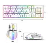 Pack Clavier Souris Spirit of Gamer Ultimate 600 Wireless Blanc