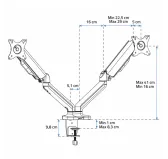 Bras support double écran Advance ErgoMounts Dual (ADV-ARM2)