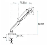 Bras support écran Advance ErgoMounts Single (ADV-ARM1)