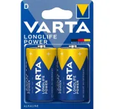 Pack 2 Piles VARTA Pile alcaline LONGLIFE Power D (LR20) 1.5V