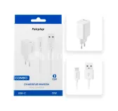 Chargeur Combo Fairplay avec câble USB-C 12W Blanc