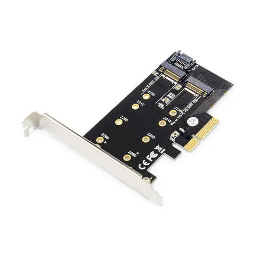 Carte PCI Express Digitus DS-33170 M.2 PCIe 3.0 x4 1xNVMe + 1xSATA