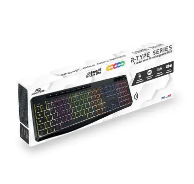 Clavier Advance R-Type Series Noir Gaming RGB sans fil