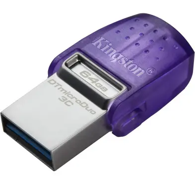 Clé USB 3.0 64Go Kingston DataTraveler microDuo 3C Type A et C