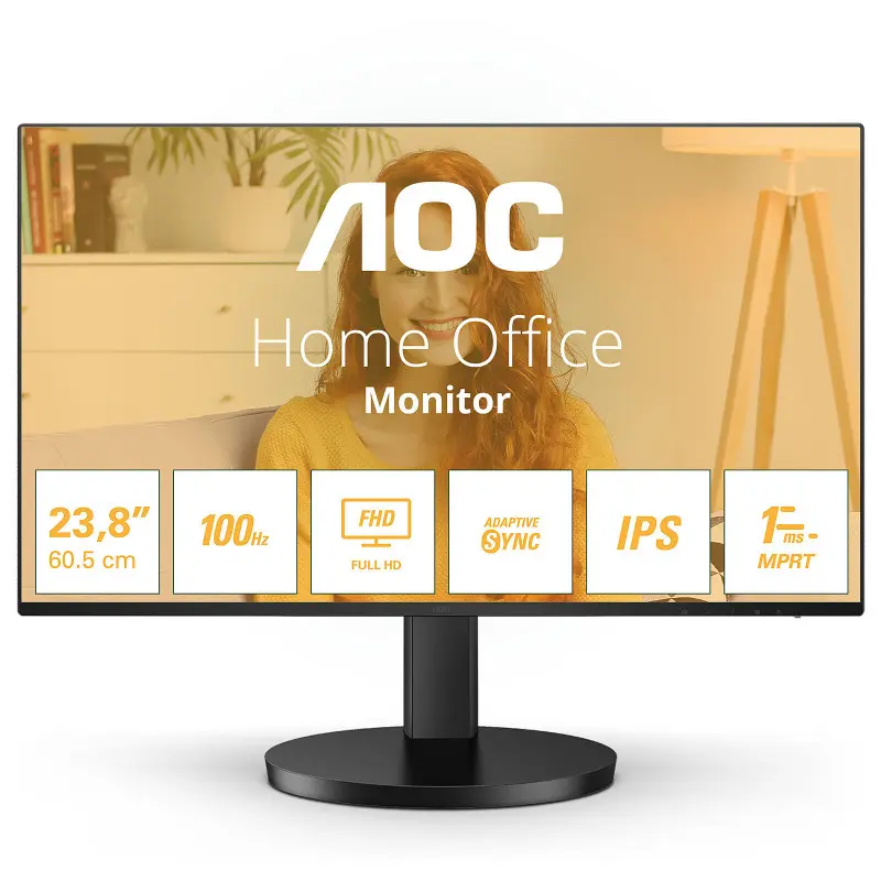 Ecran AOC 24" 24B3HA2 1920x1080 100Hz 1ms HDMI/VGA