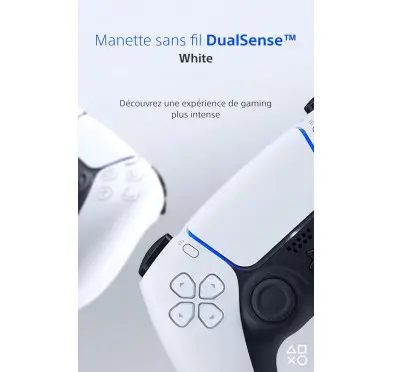 Manette Sony DualSense V2 PS5 Noir/Blanc