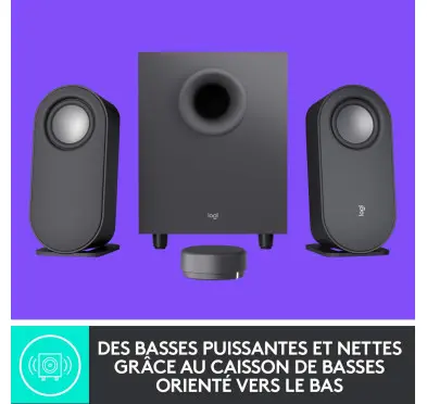 Haut-parleurs Logitech Z407 Kit 2.1 40 Watts RMS Bluetooth