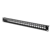 Panneau de Brassage Digitus 1U 19" 24 ports Keystone RJ45 C6 DN-91411