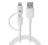 Câble Campus CB-IP5MU Dual Smart micro USB + Apple Lightning