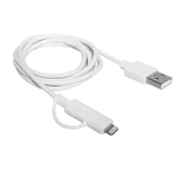 Câble Campus CB-IP5MU Dual Smart micro USB + Apple Lightning